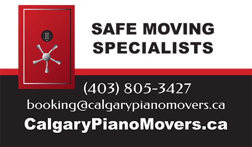 Calgary Piano Movers Business Card Back