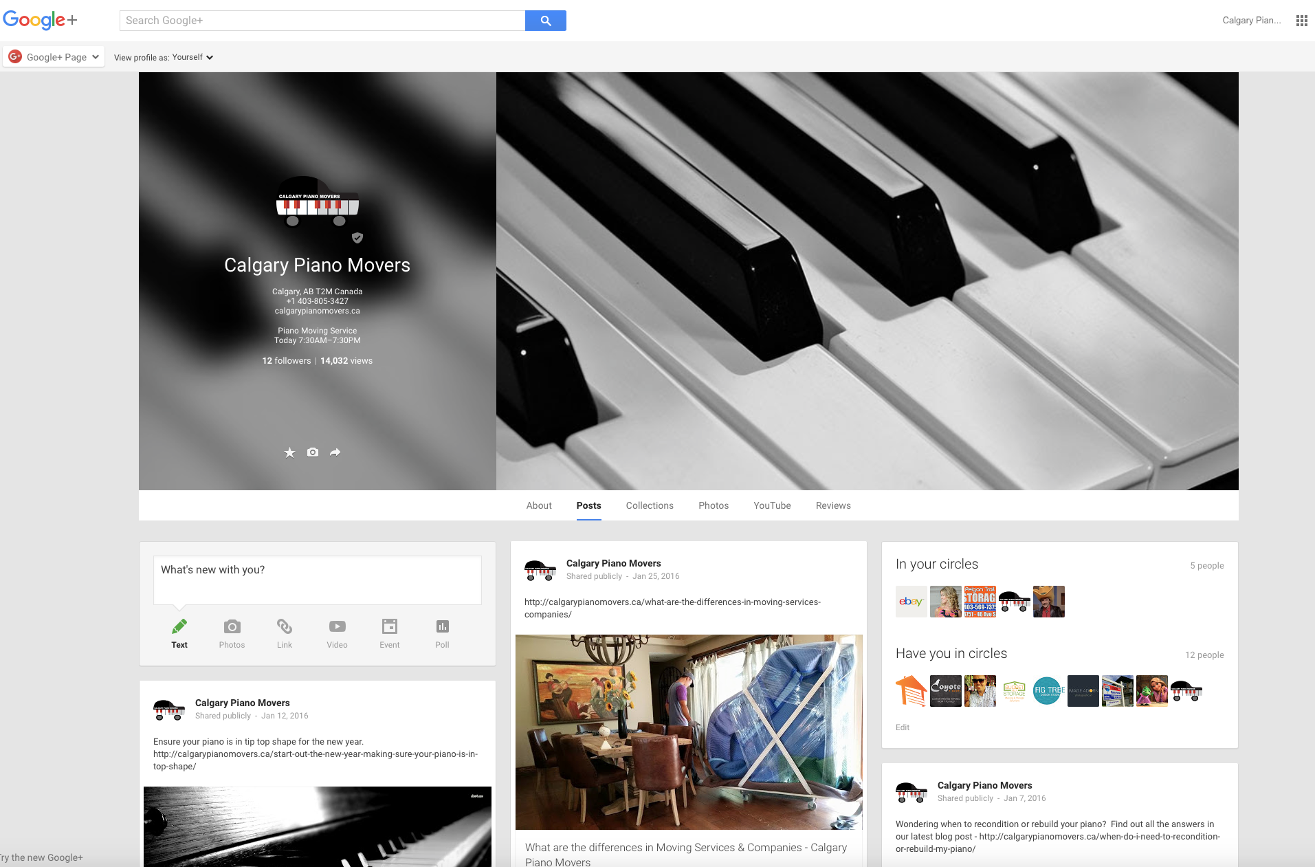 Calgary Piano Movers Google Plus