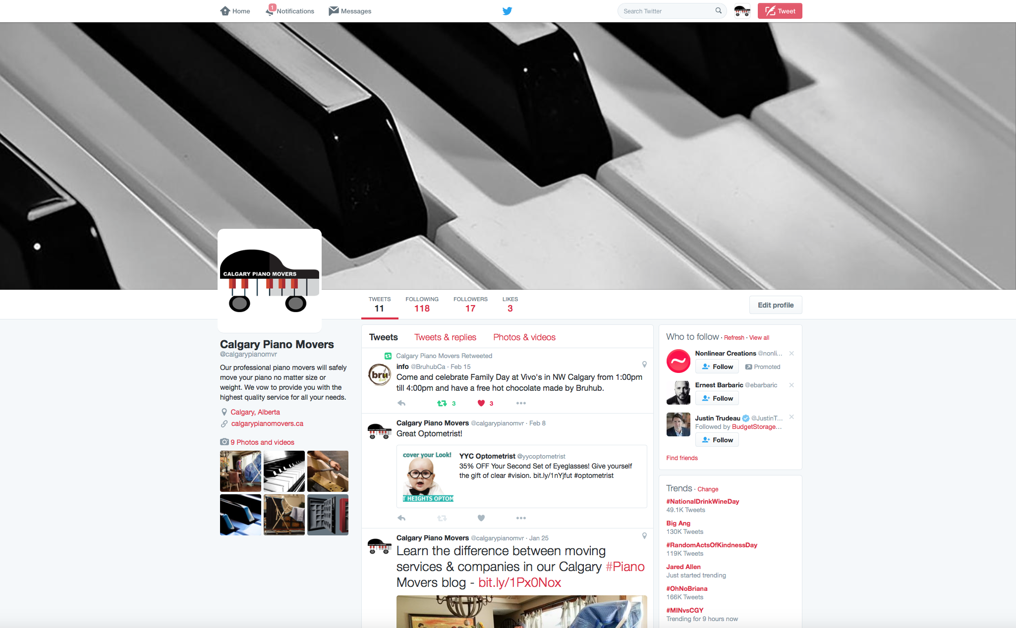 Calgary Piano Movers Twitter