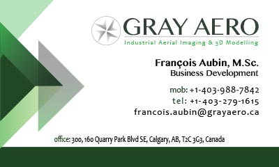 Gray Aero Business Cards